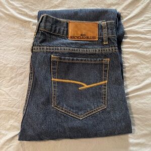 RECYCLED BLUES Men’s Slim Blue Jeans Size W36 L32 100%‎ Cotton